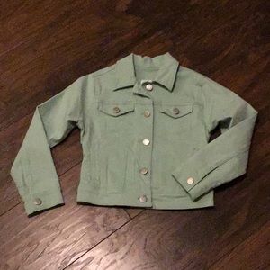 Girls small teal denim jacket
